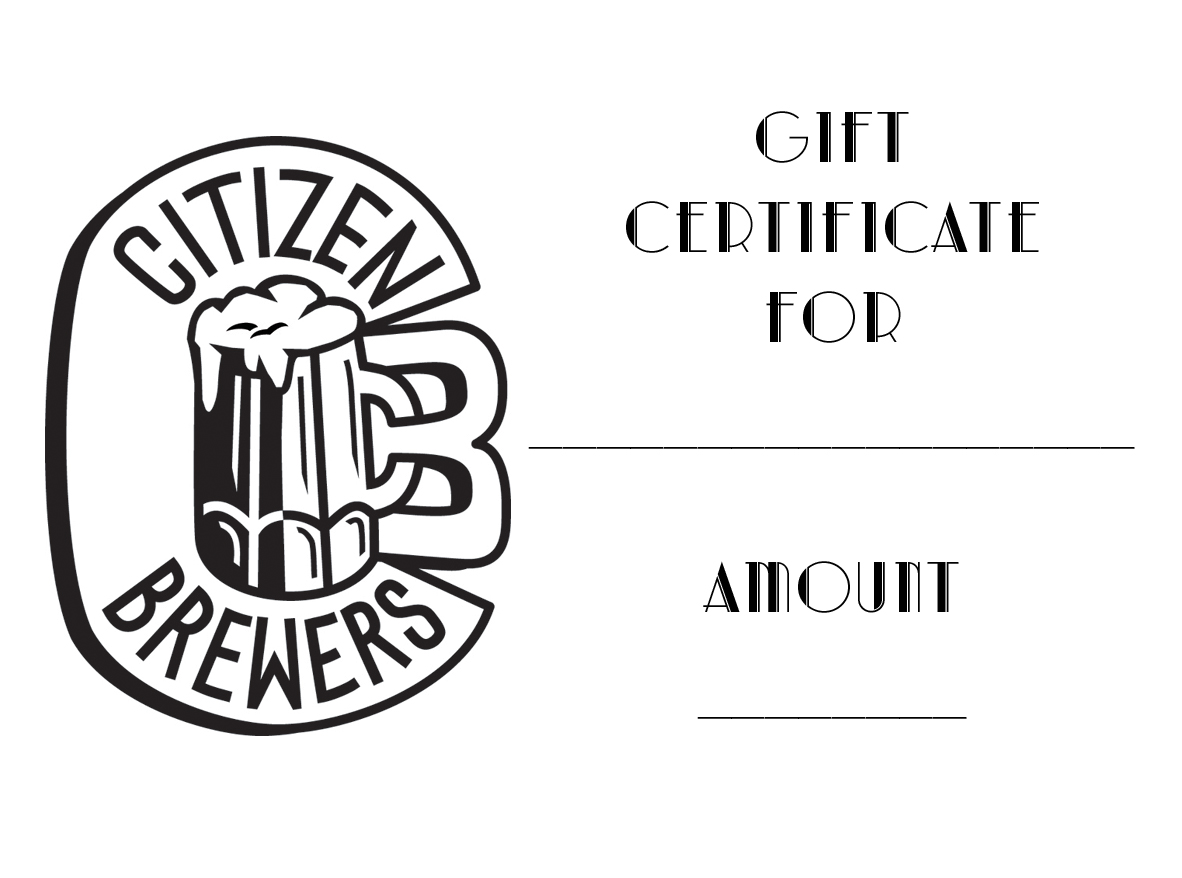 Gift Certificate Citizen Brewers